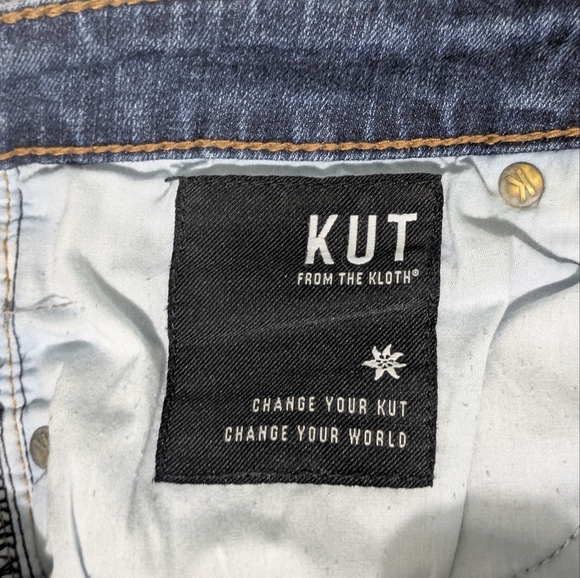Kut from the Kloth Women's Mia Toothpick Skinny Jeans Size 6 Blue Distressed Euc - Picture 8 of 12